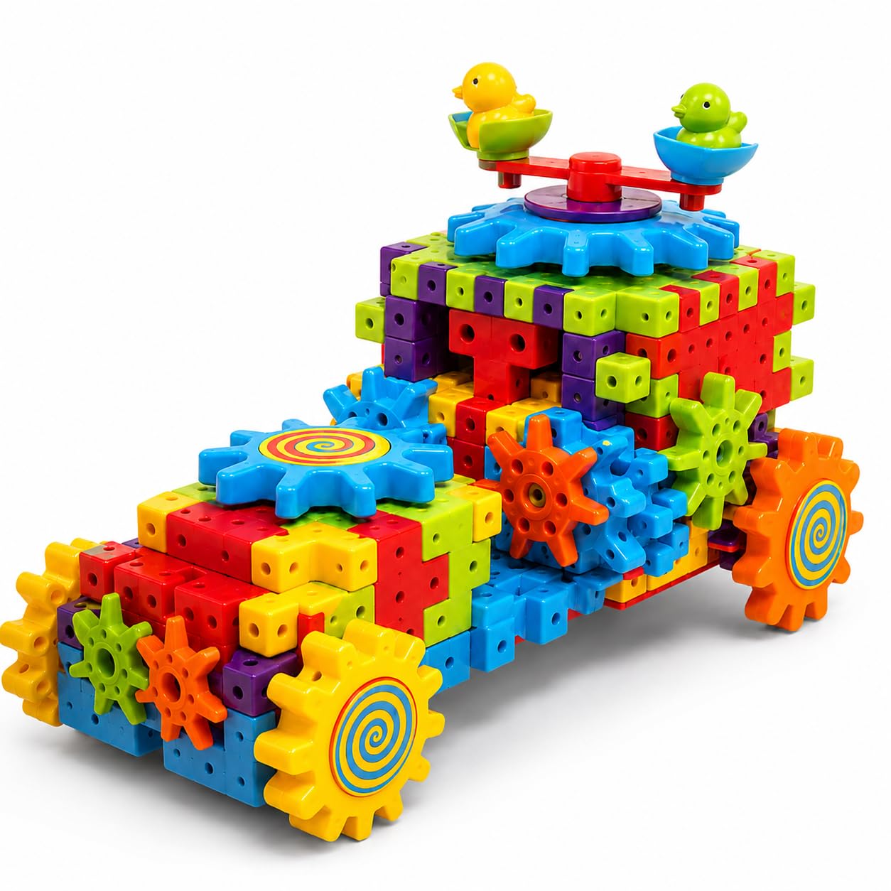 FUN NATION Miracle Bricks Motorized Building Blocks for Kids 2+ Years, 101 Pieces STEM Construction Toy, Build 500+ Creative Models, Educational Toy for Boys & Girls Age 2, 3, 4, 5 & 6 Years