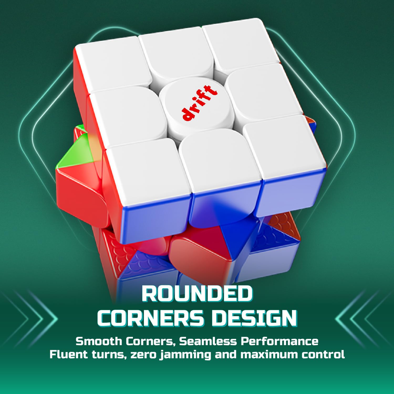 Cubelelo Drift 3M v3 3x3 Magnetic Speedcube (Standard) | Latest Version with New & Improved Internal Structure for Smooth Turns & Stability | Cube Toy for 6-10 Years Old Boys Girls Adults